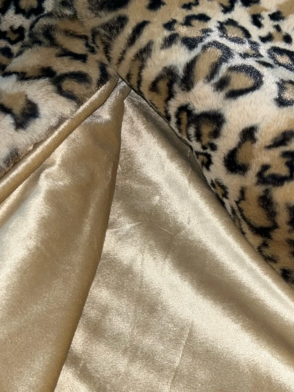 1-NWT Neiman Marcus Leopard Design Luxury Faux Mink Fur Throw Blanket 50”x 70”